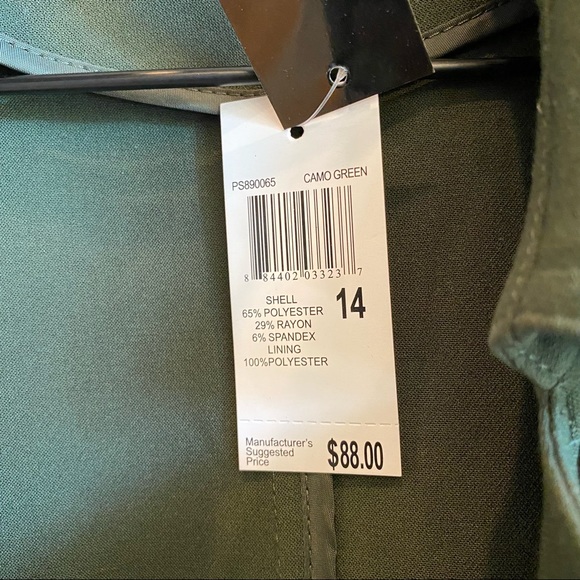 PREMISE STUDIO Camo Green Open Front Cropped Fashion Jacket - Picture 5 of 9